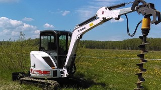 Аренда экскаватора погрузчика с ямобуром в Нягань цена от 1544 руб